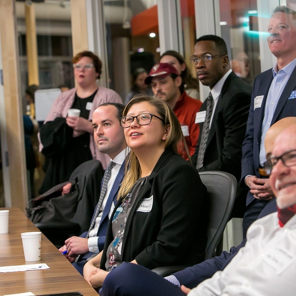 Quorum group listening to presentation