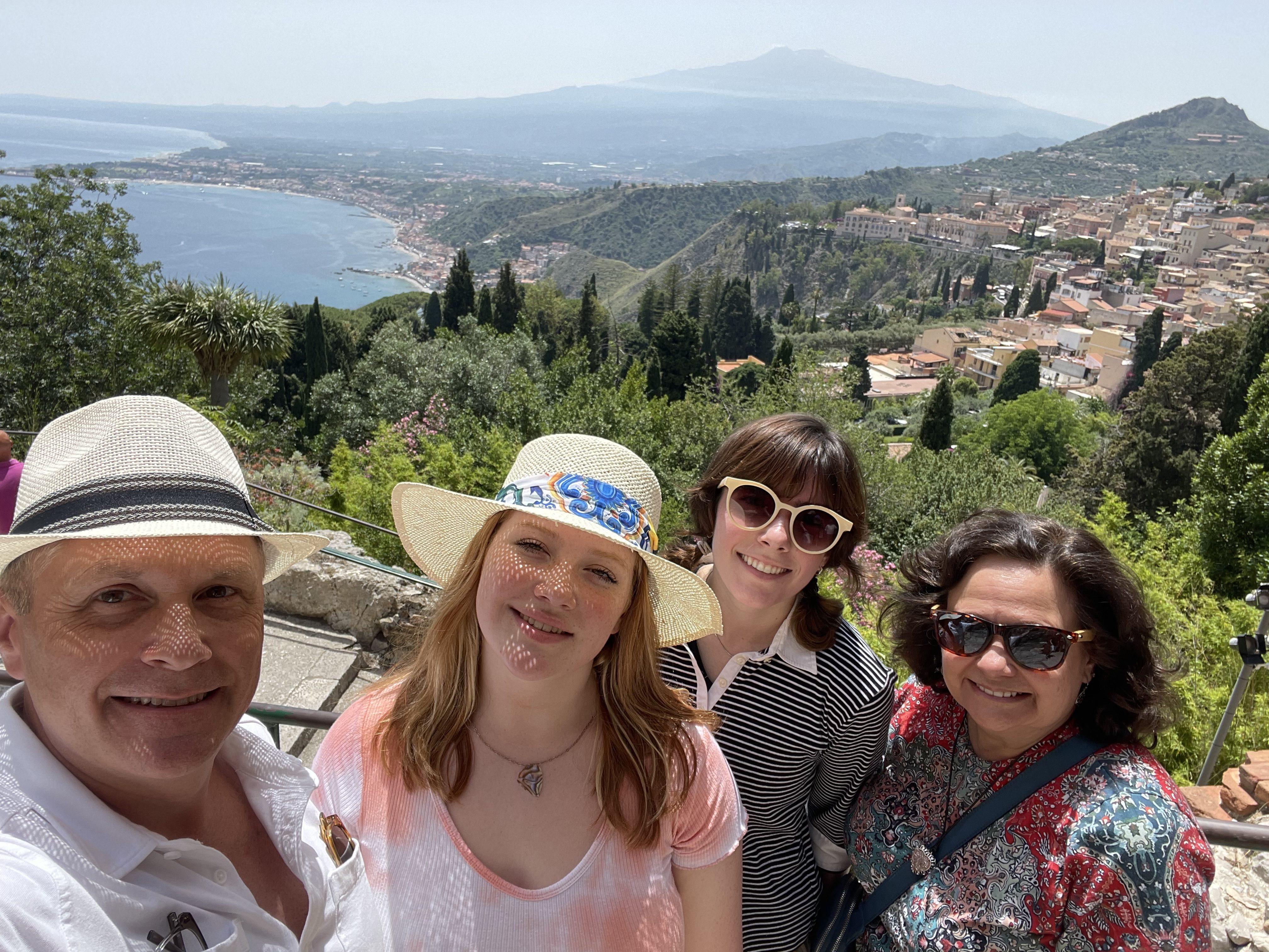 Lorraine travels to Sicily with her brother and nieces